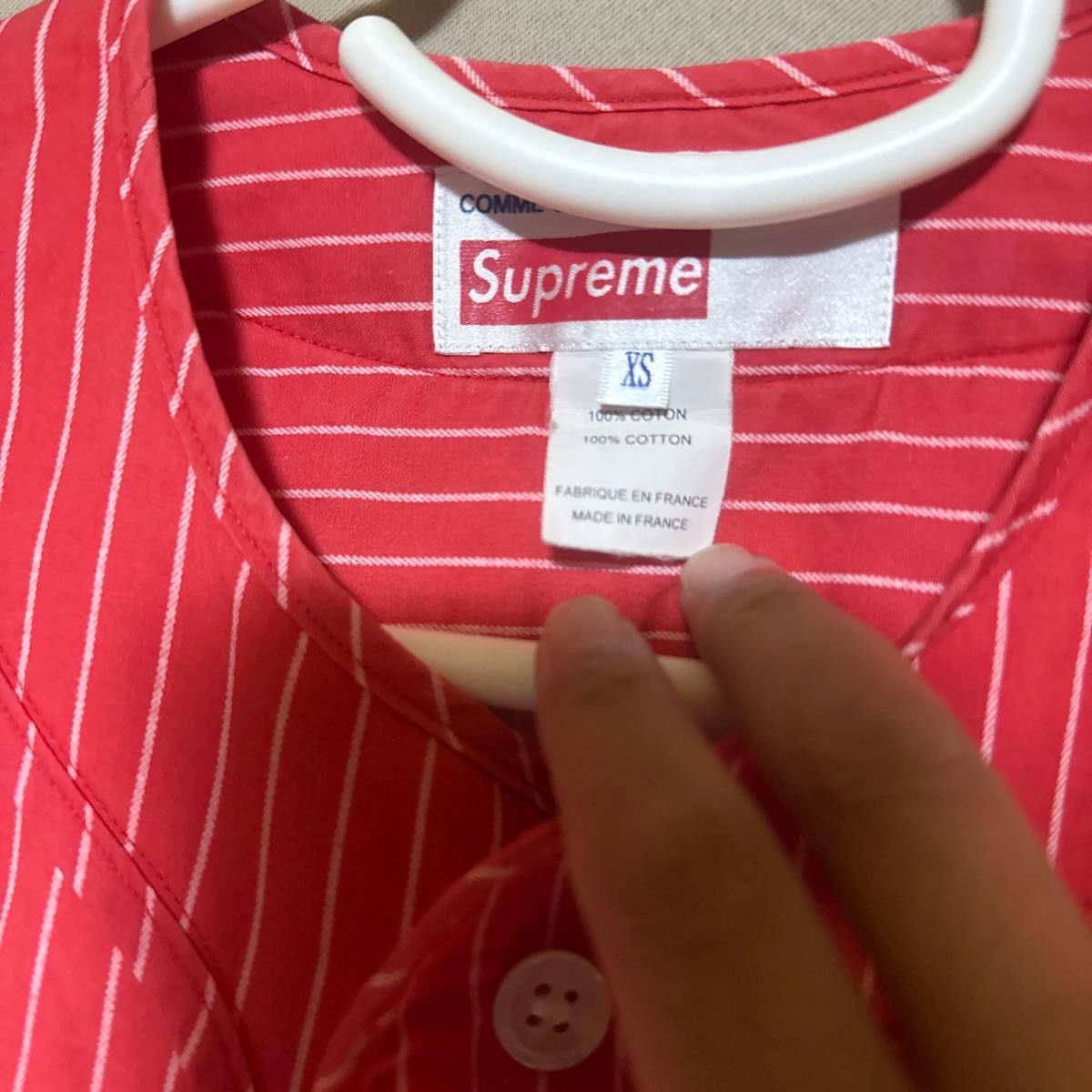 『☆最終値下げ☆』Supreme ストライプ ベースボールシャツ Supreme ベースボールシャツ ストライプ レッド|Yahoo!フリマ
