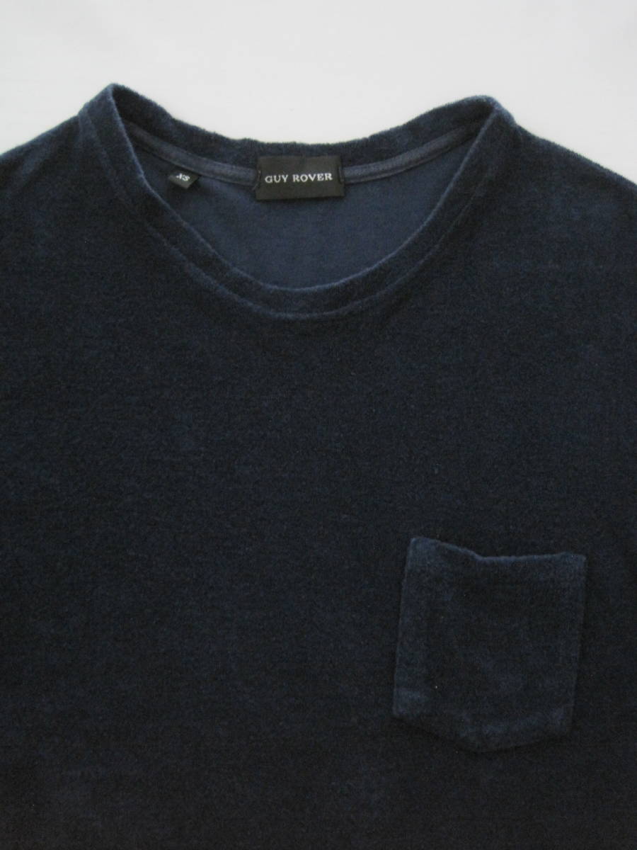 GUY ROVER ギローバー パイル地ポケットTシャツ　ネイビー　XS イタリア製　ビームス購入_画像2