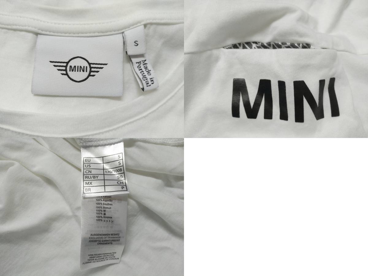 MINI ミニ オフィシャル S 白 ホワイト Tシャツ ポルトガル製 胸ポケット付き 色変更 メンズ シャツ 自動車 カー_画像3