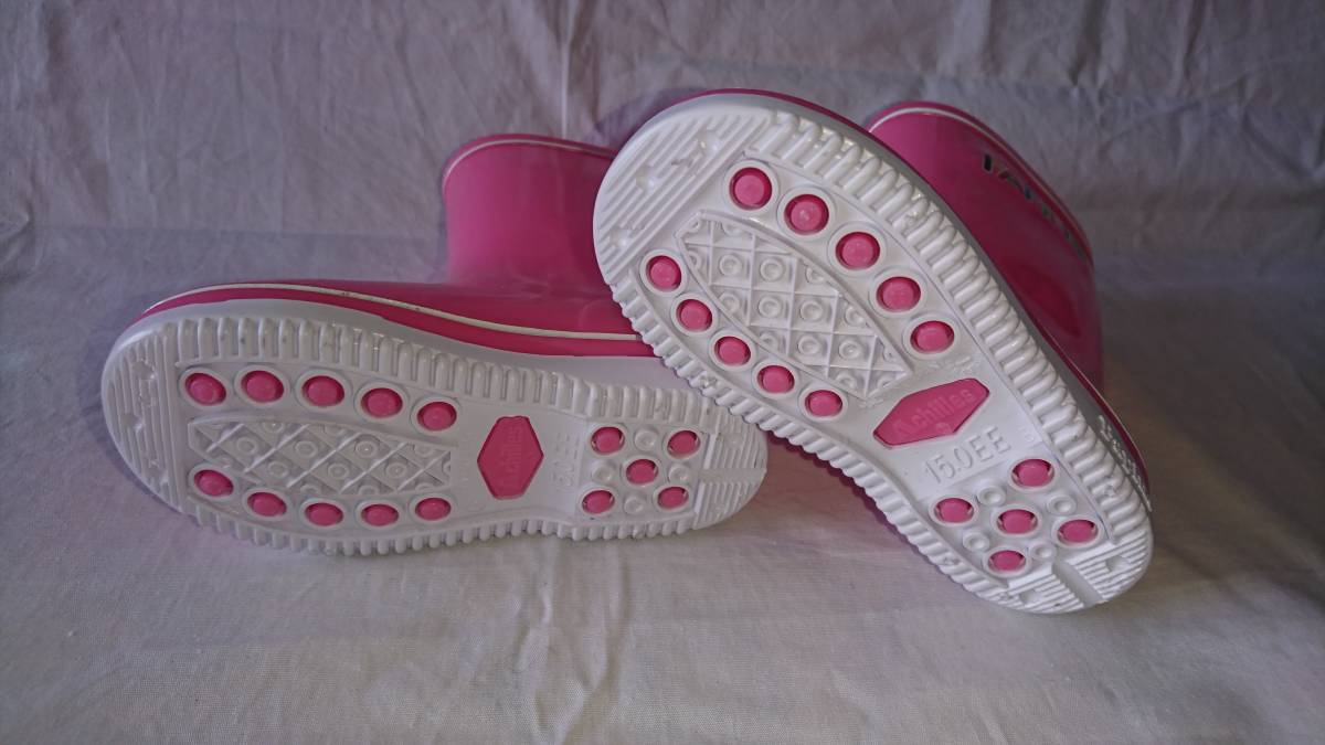 少女 長靴 パピーノ 01 ピンク 17センチ 女の子 アキレスレインブーツ