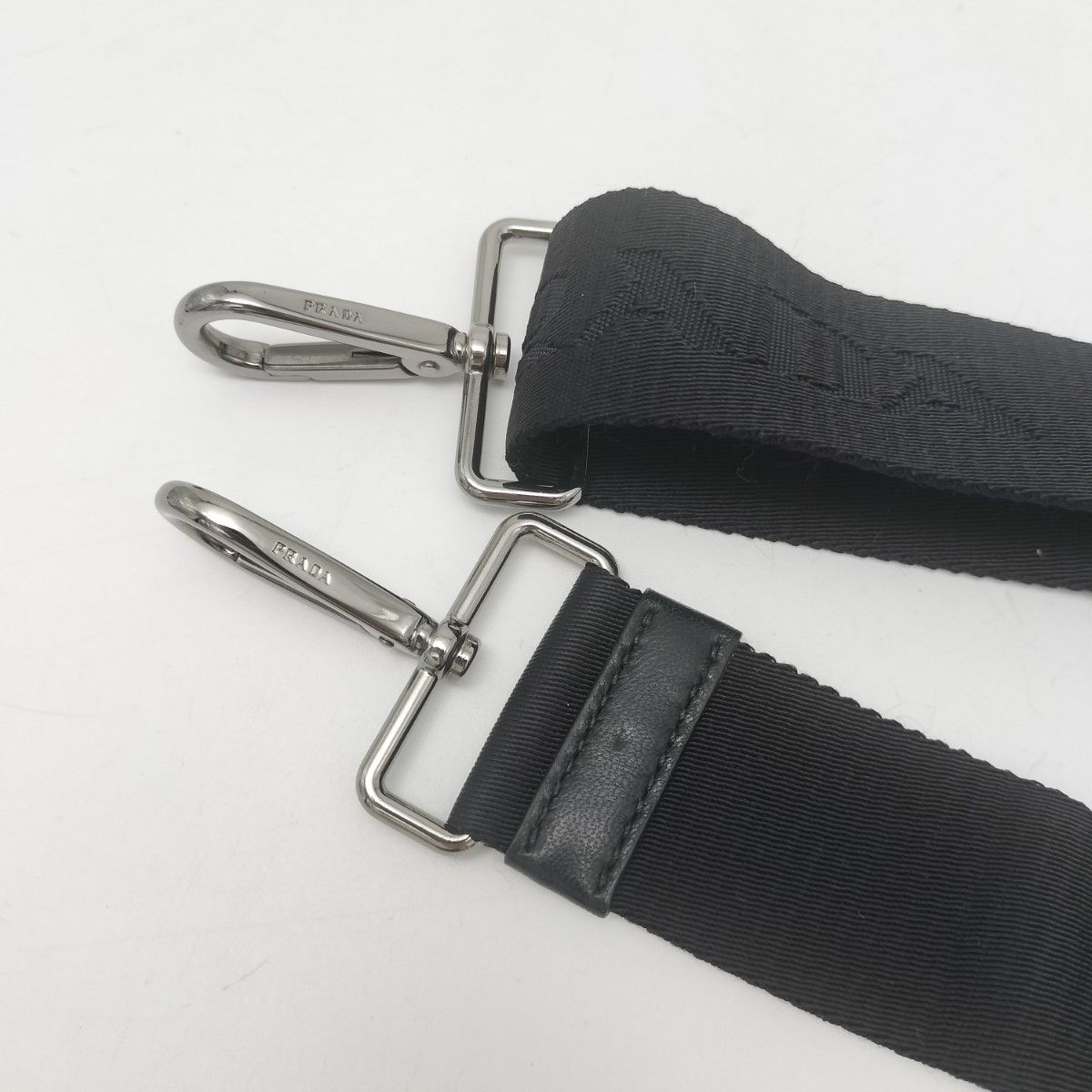Prada ブラック レザー ショルダーストラップ 中古 未使用に近い プラダ ショルダーストラップ ブラック 黒|Yahoo