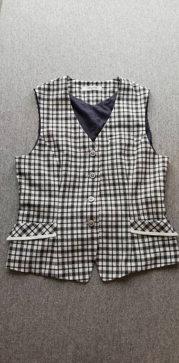 即決★事務服 ベスト L-29600 02231 11号 中古 女性 OL用 制服 レディース オフィス ビジネススーツ ユニフォーム セロリー株式会社★_画像1