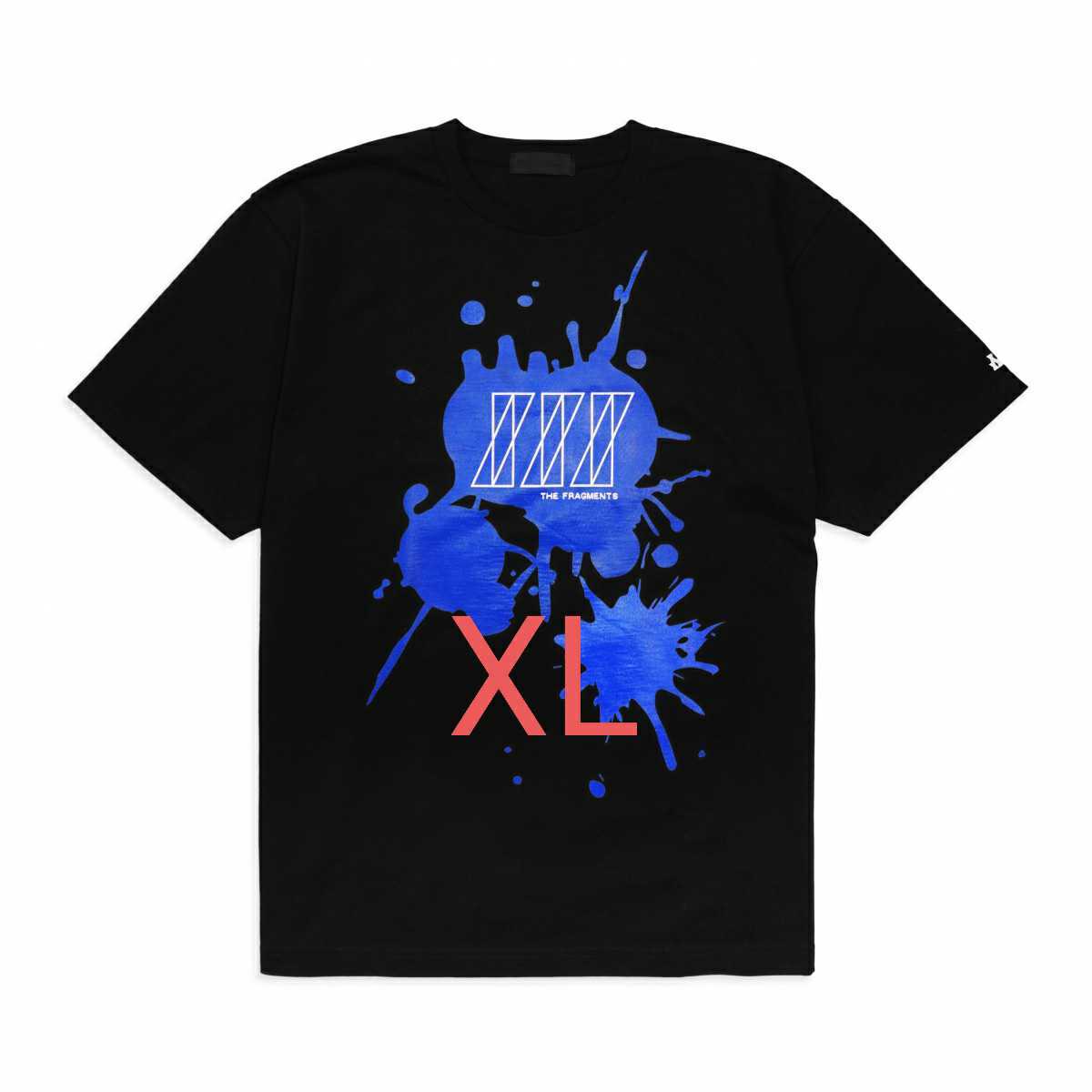 【2022秋冬新作】 XLサイズ god selection XXX fragment design 7周年 T-shirt Tシャツ tee black ブラック box logo ゴッドセレクション 文字、ロゴ