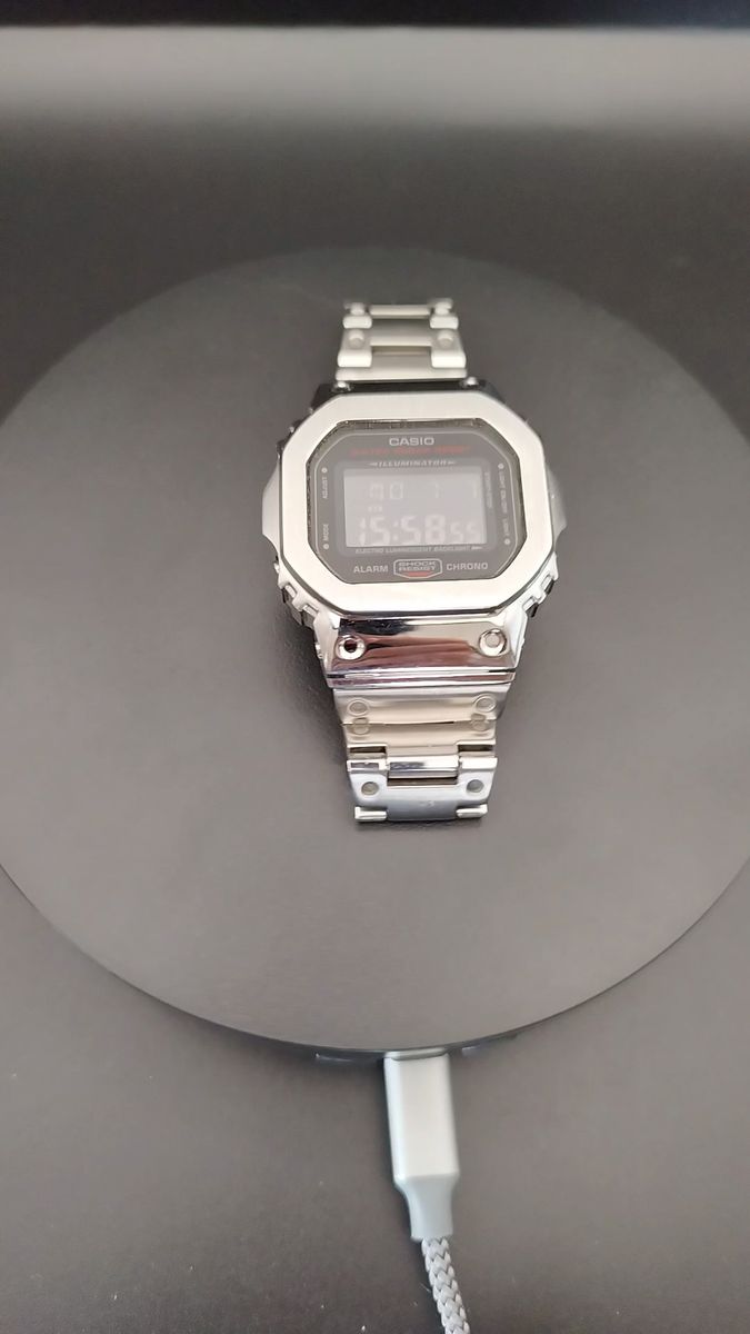 G-SHOCKフルメタル◎DW-5600HR◎デジタル腕時計◎ステンレス 良品