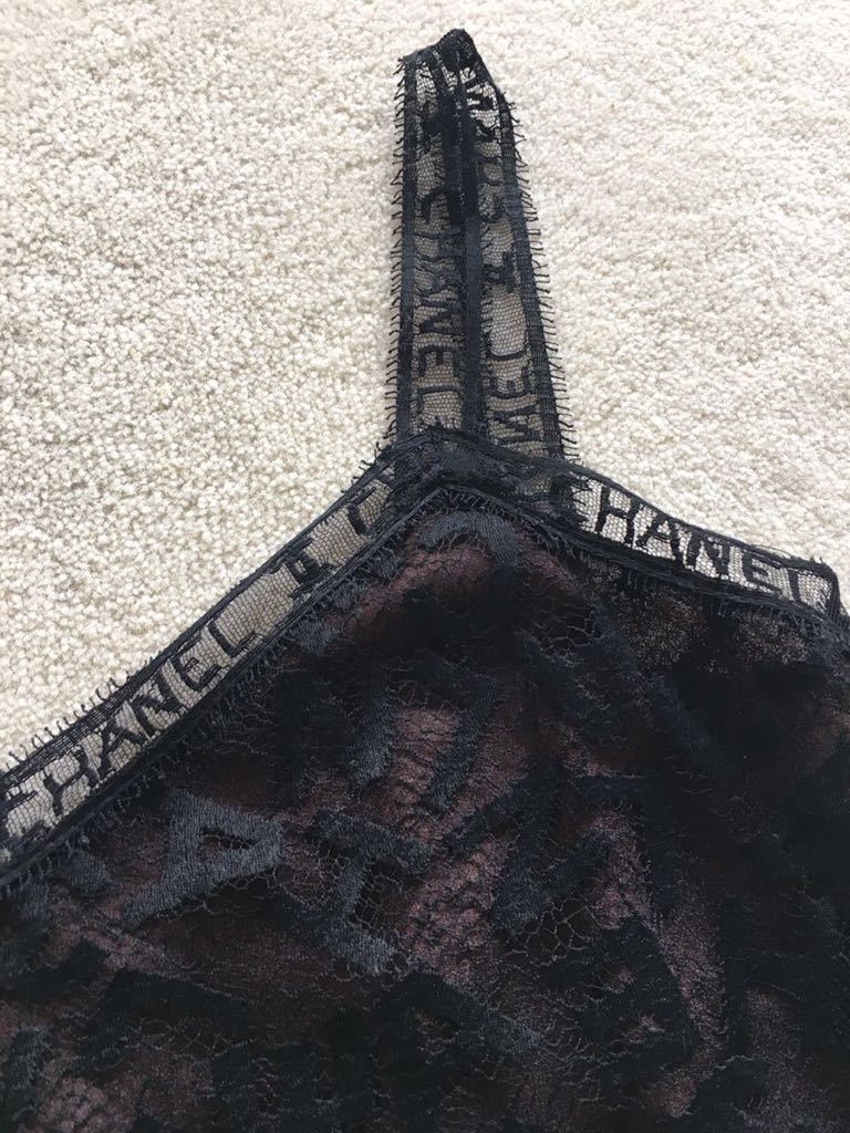 CHANEL ロゴちりレースキャミソール レア未使用品!#38