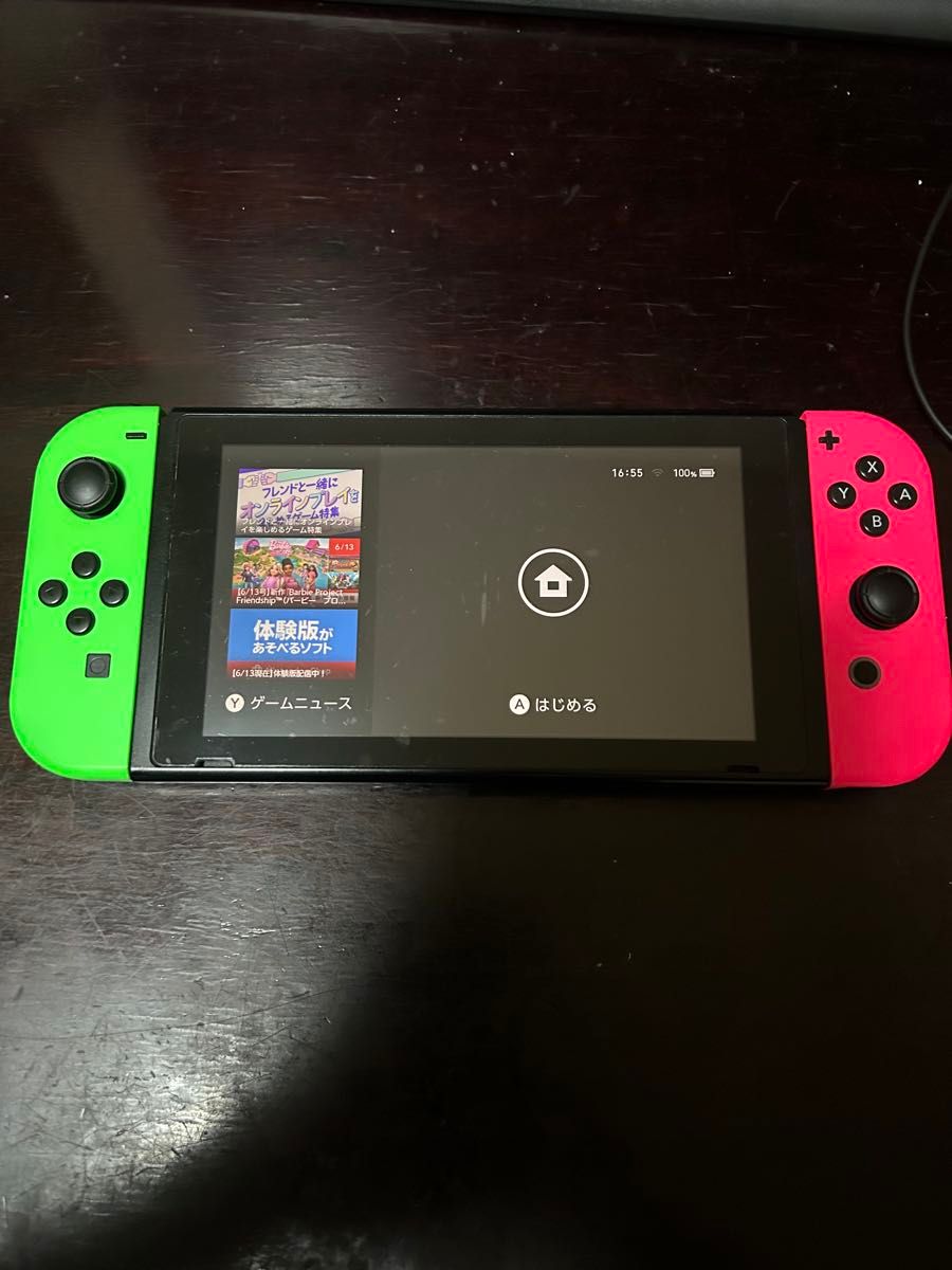 Nintendo Switch ネオングリーン/ピンク 本体 Nintendo Switch ネオングリーン・ネオンピンク 付属品有 任天堂
