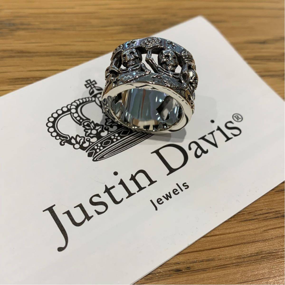  new goods *JUSTIN DAVIS* SKULL PARADE RING*9 number * Skull ring * regular price 38,500 jpy *SRJ405* records out of production *