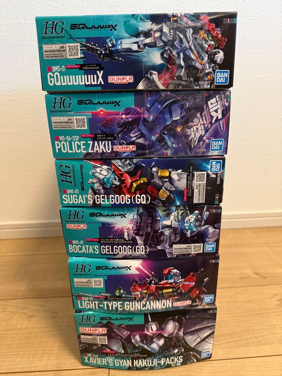 HGガンプラ 3体セット(ゲルググボカタ機.軽キャノン.ギャン) HG GQuuuuuuX HG軍警ザク HGゲルググスガイ機 HGゲルググボカタ