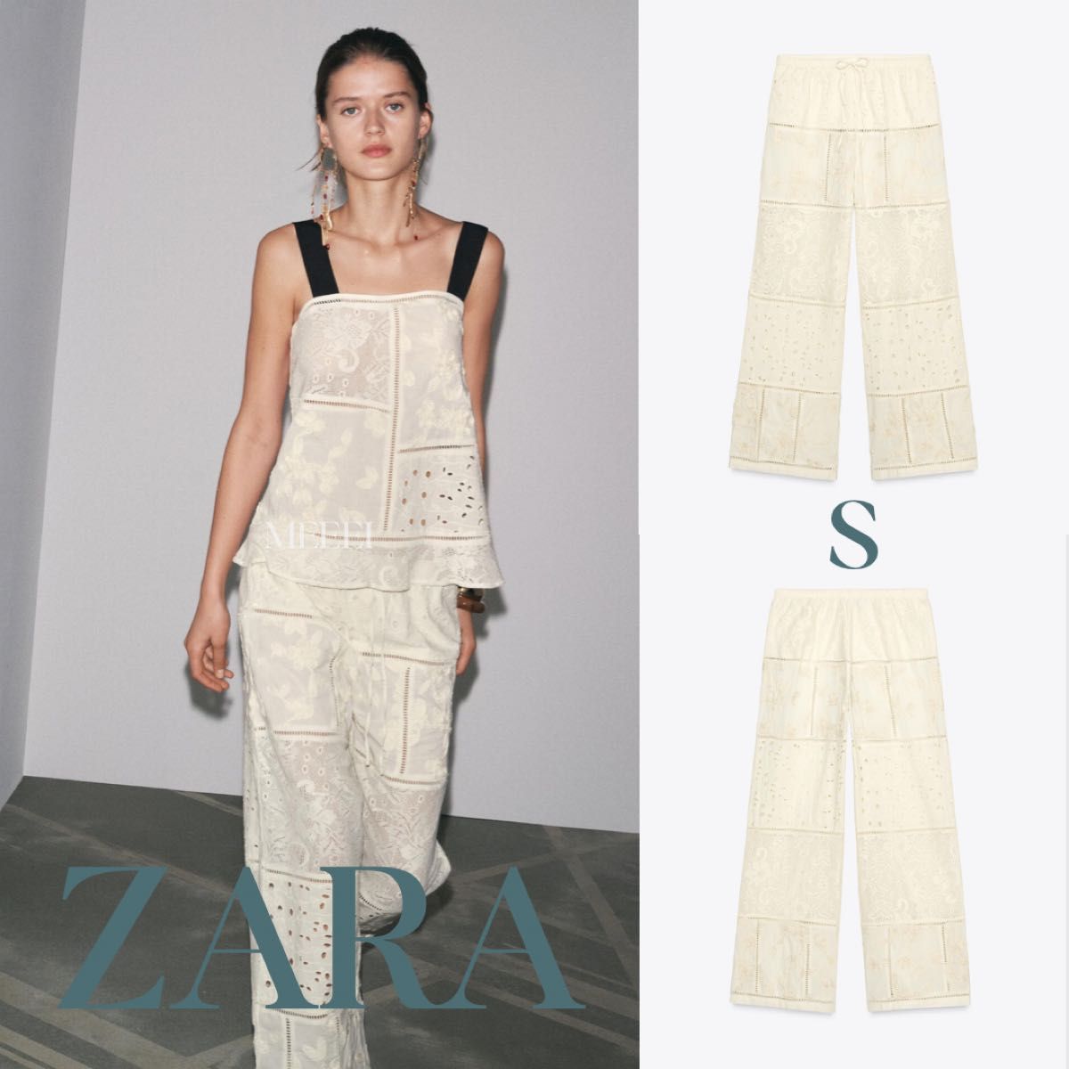 スペイン発送 ZARA ZWコレクション パッチワーク刺繍ドレス 限定 ZARA ザラ パッチワーク刺繍入りパンツ ZW COLLECTION S|Yahoo