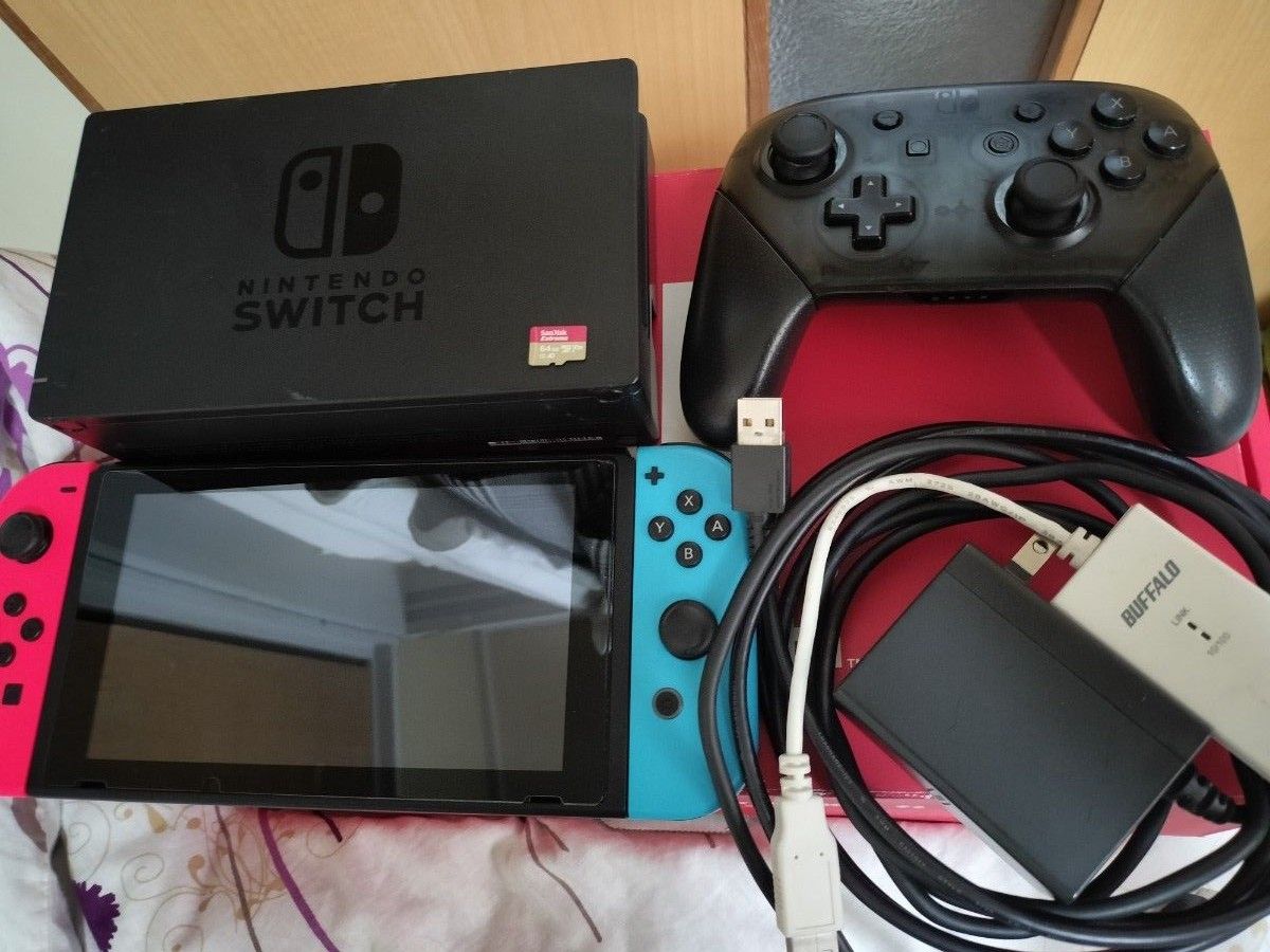 Nintendo Switch 本体+プロコン+付属品 Nintendo Switch 本体+付属品+プロコン 欠品あり 詳細ご確認