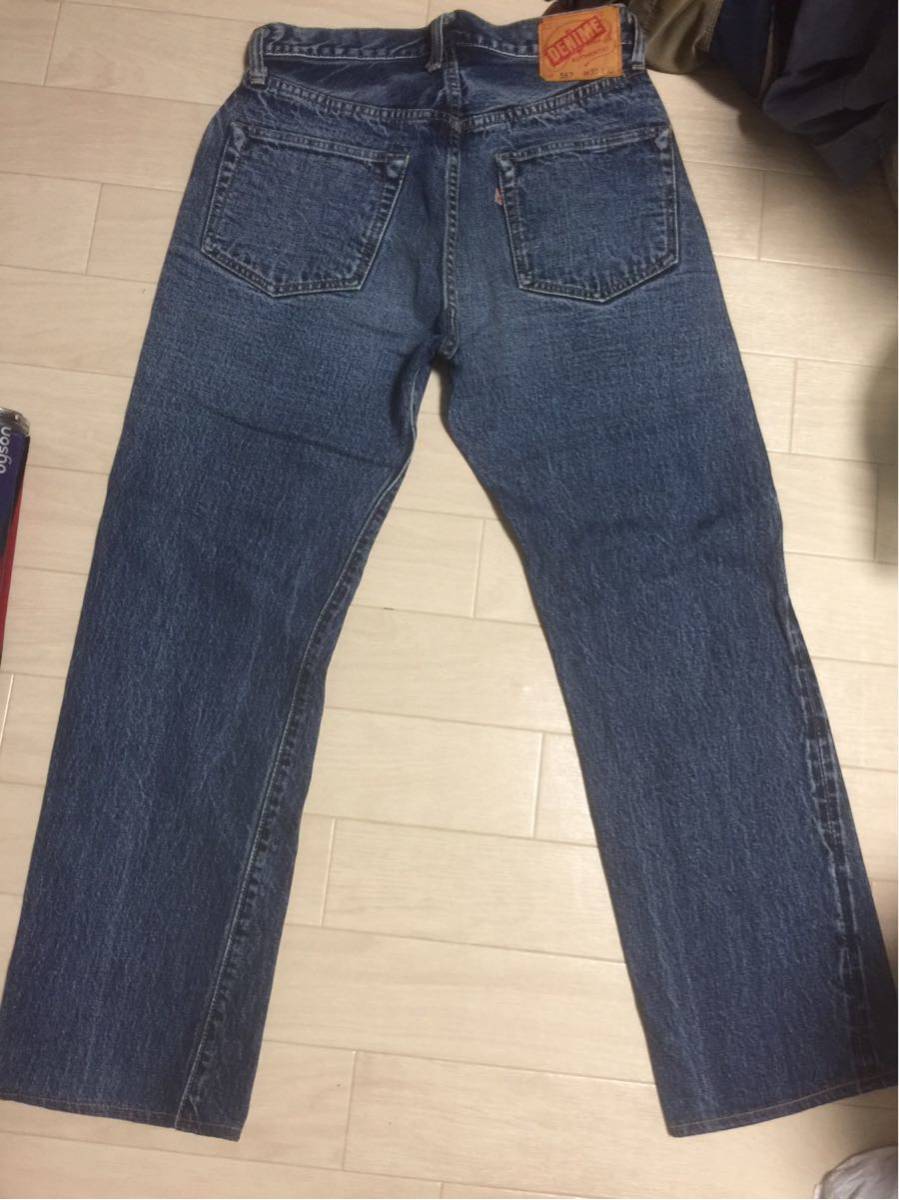  сделано в Японии старый Denime Denim olizonti брюки джинсы 31 M красный уголок Vintage сетка (желудок) lizoruto66 xx