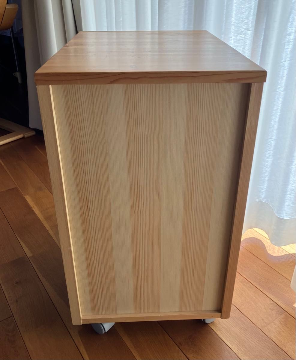 無印良品 パイン材キャビネット 無印良品 パイン材キャビネットキャスター付き|Yahoo!フリマ