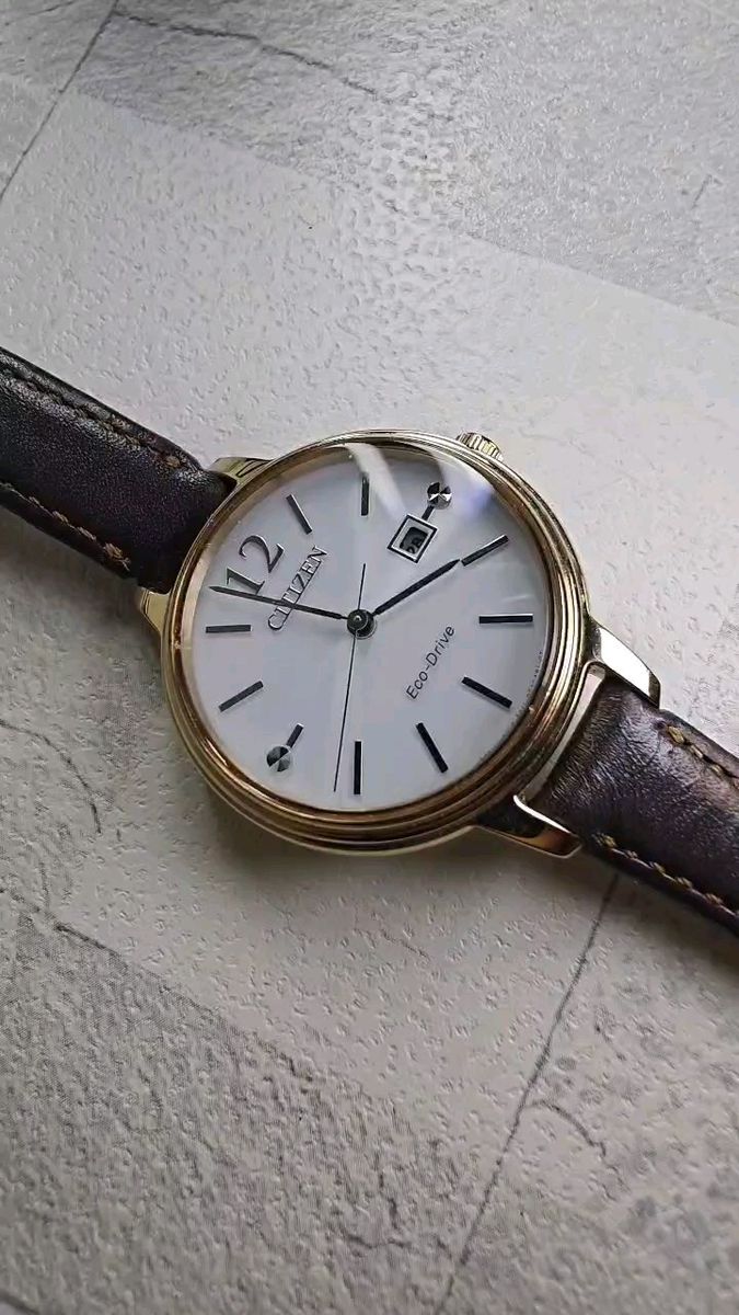 【ジャンク品】CITIZEN レディース腕時計 eco drive ホワイト 白 大きめ カジュアル