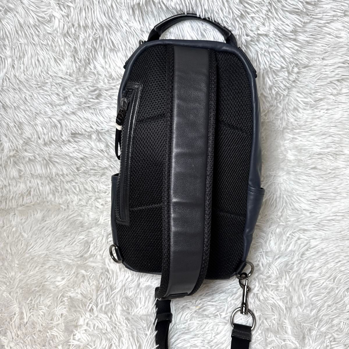 コーチ シグネチャー PVC×レザー ショルダーバッグ 肩掛け ボディバッグ COACH ボディバッグ シグネチャー レザー PVC 斜めがけ