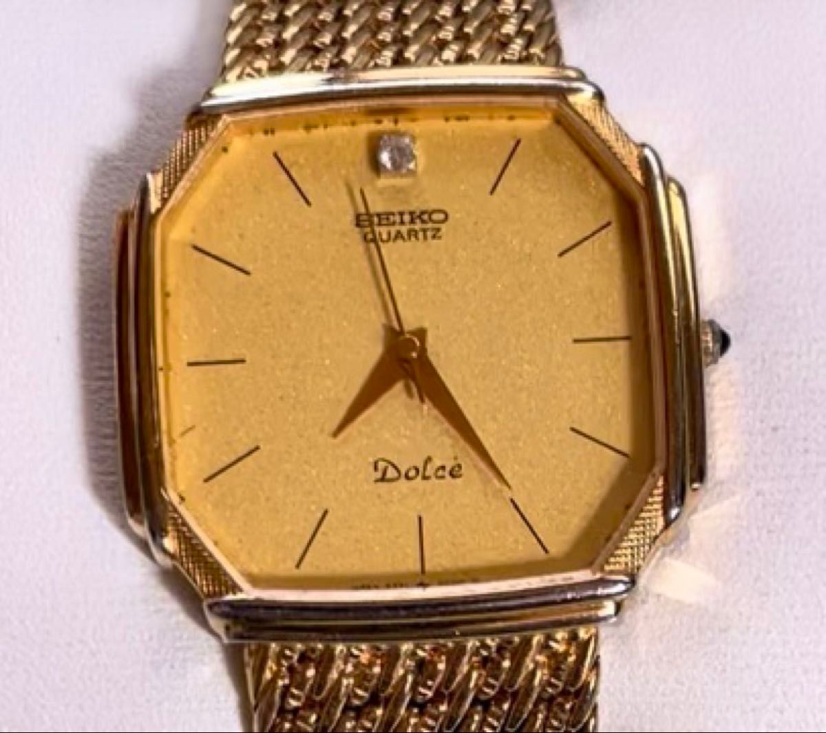 SEIKO Dolce ゴールド/ホワイト レザー腕時計 SEIKO DOLCE 腕時計 ゴールド ホワイト系|Yahoo!フリマ(旧