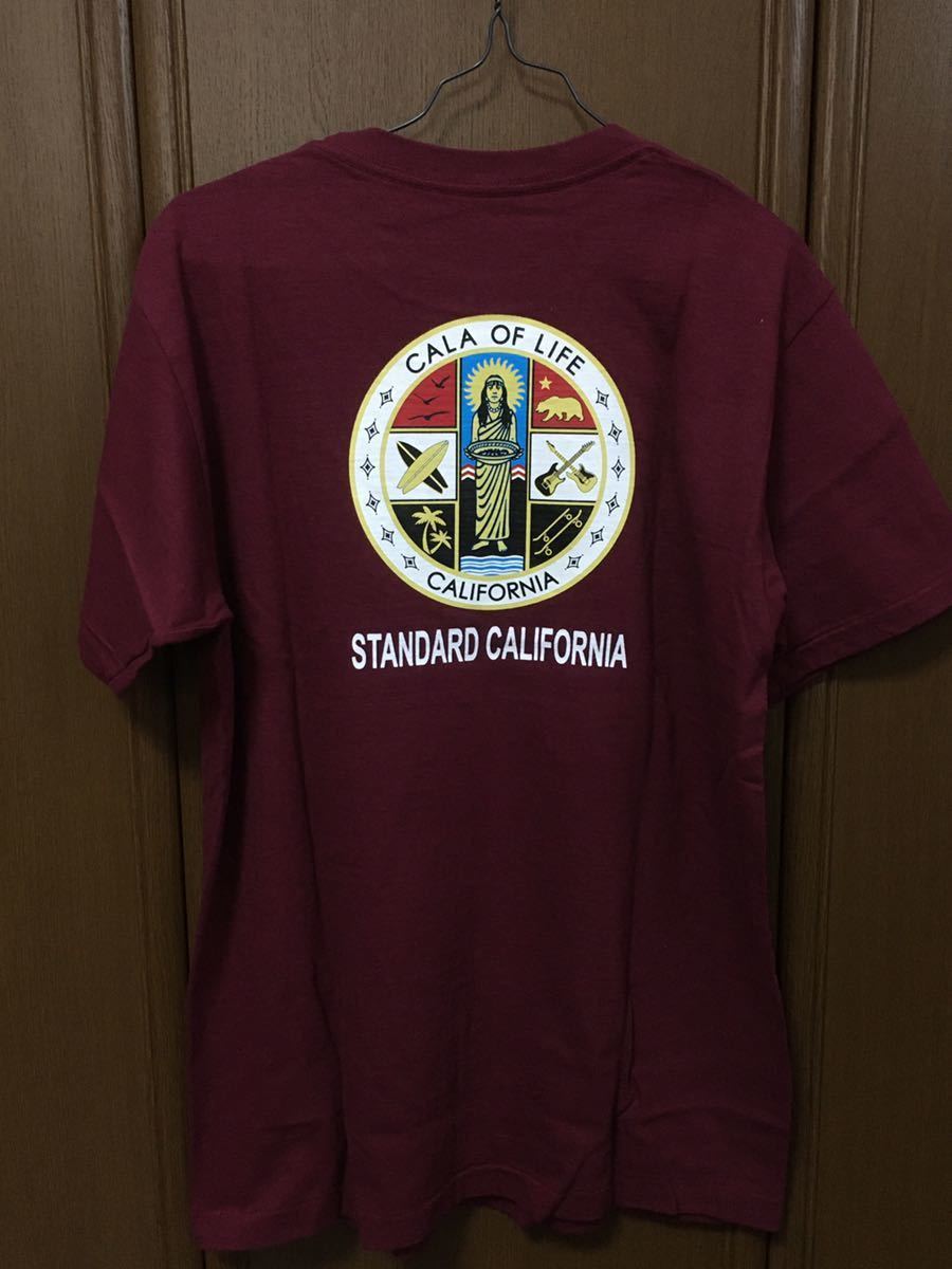 STANDARD CALIFORNIA スタンダードカリフォルニア Tシャツ　M 未使用　新品　日本製　バーガンディ