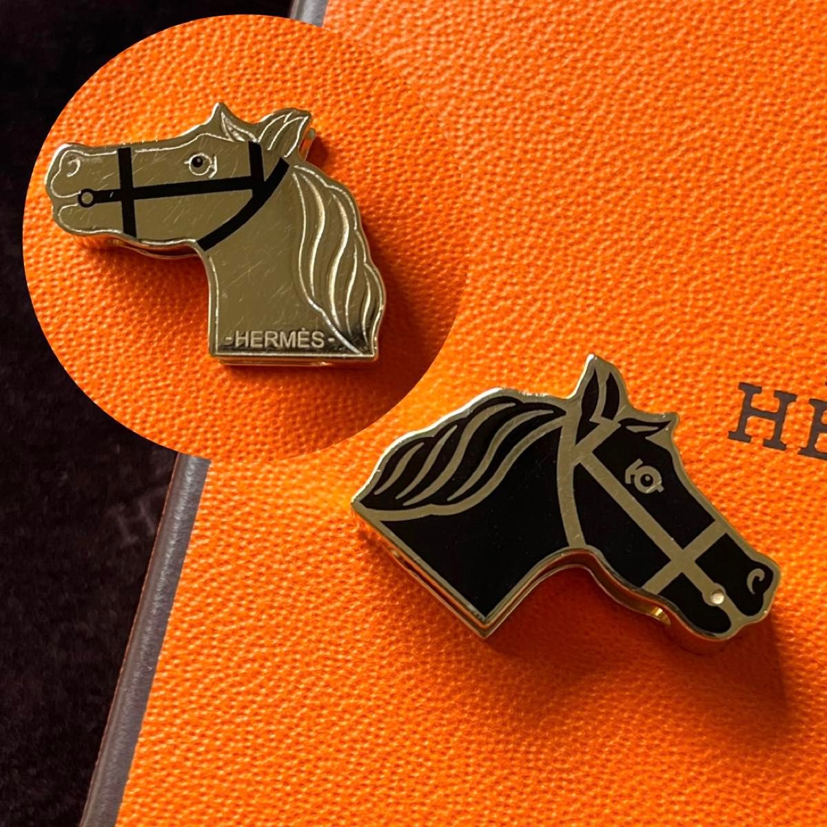 エルメス カドリージュ ツイリーリング ゴールド 馬 エルメス カドリージュ ツイリーリング ゴールド 馬 HERMES