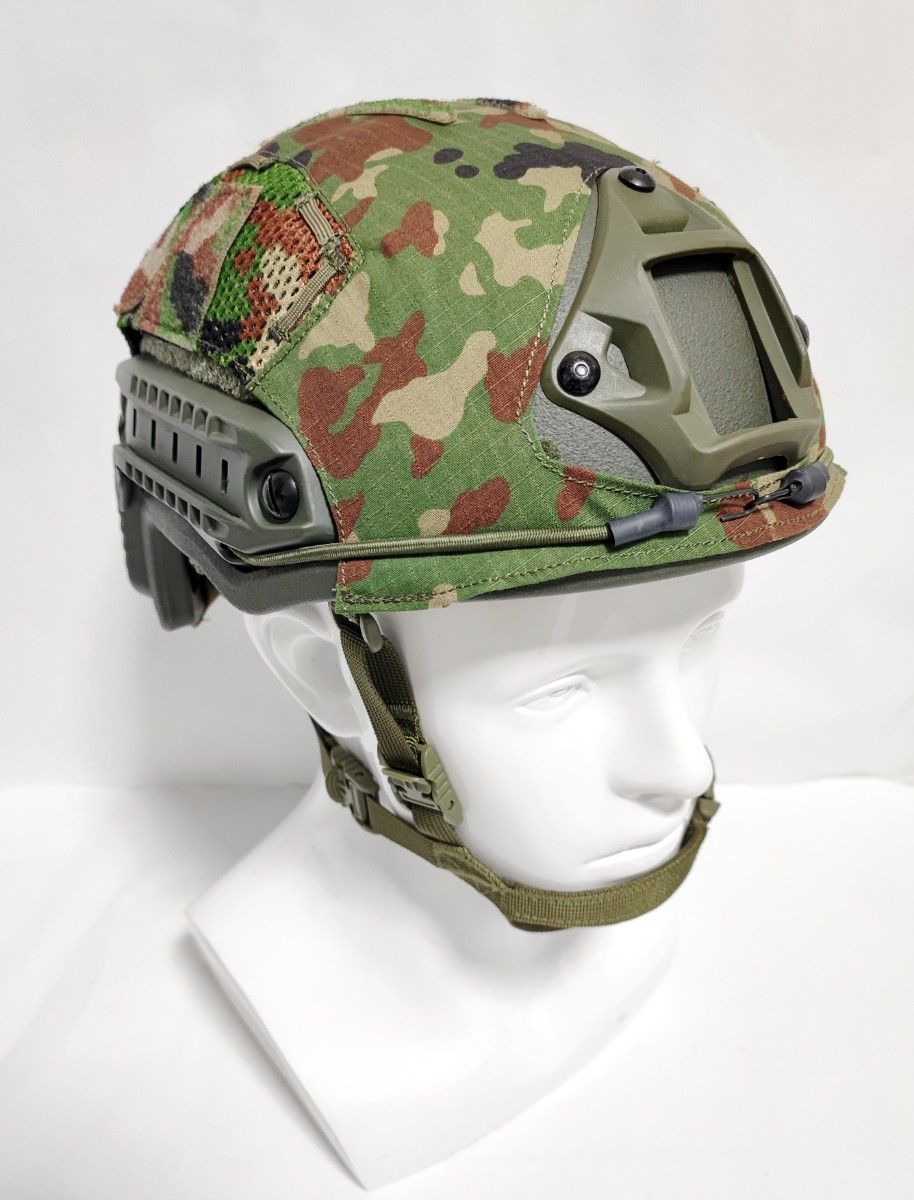 NIJ レベル3A 自衛隊迷彩 Fast型 防弾ヘルメット カバー セット NIJ IIIA レベル3A対応 自衛隊迷彩 Fast型 防弾ヘルメット