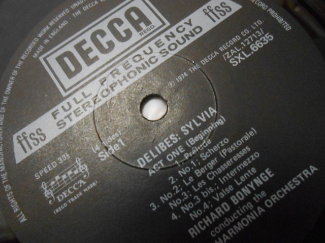 英DECCA SXL-6635/6 ボニング ドリーブ シルヴィア オリジナル盤 AS LISTED 優秀録音盤 2LP_画像2