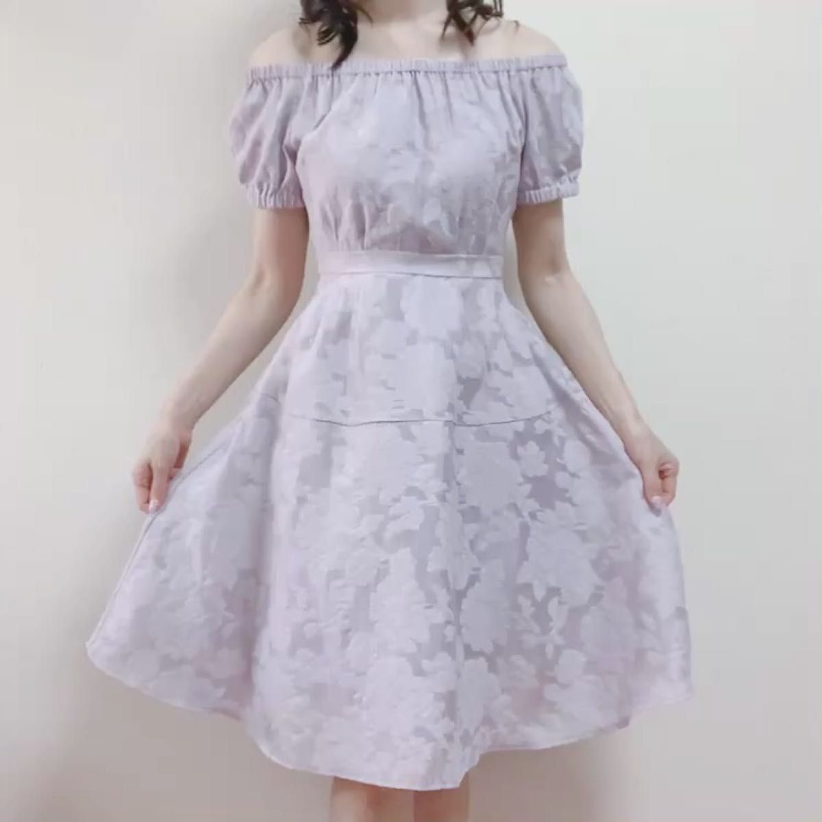 マーキュリーデュオ カットジャガード花柄オフショル2wayワンピース 定価16,500円