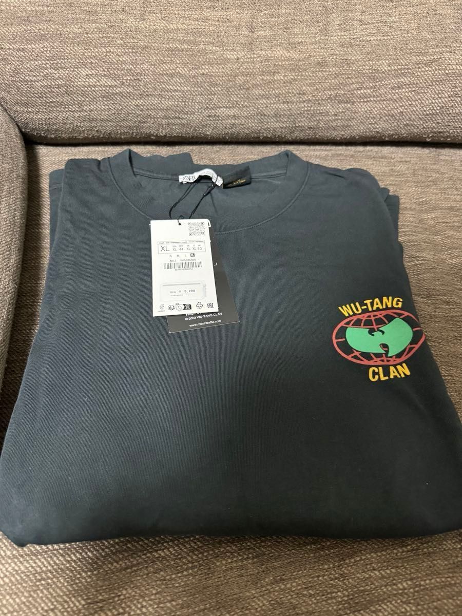 w*z様 新品未使用 貴重 wu tan レコジャケ オールパターンTシャツ 新品未使用品 ZARA WU-TANG CLAN プリント Tシャツ XLサイズ