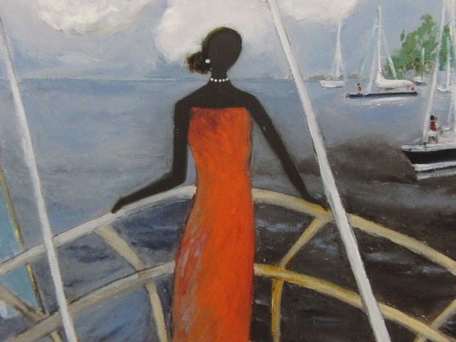 高山彩花、【海】、希少な大判額装用画集より、美品、日本人画家、新品額装付 高山彩花、【海】、希少な大判額装用画集より、美品、日本人画家