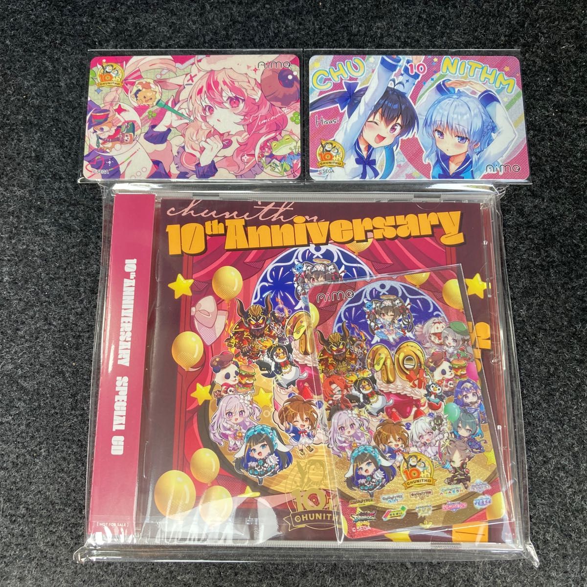 チュウニズムCD、aime音ゲーマーセット チュウニズム 10周年記念グッズ オリジナル Aimeカード CDセット