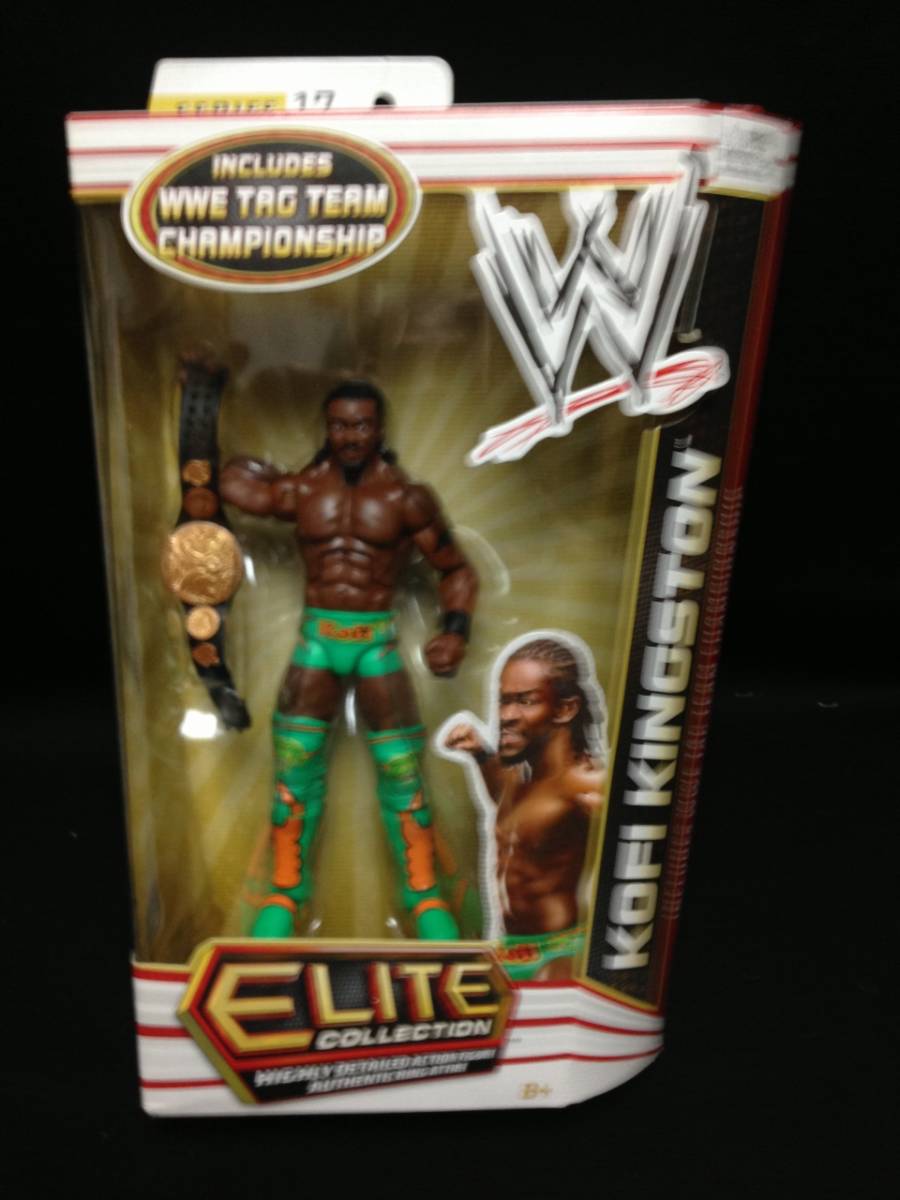 MATTLE：WWE ELITE SERIES 17 コフィ・キングストン w/ベルト（未開封品）_画像1