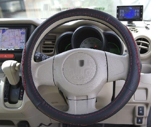 Paypayフリマ フィット Cr V ヴェゼル アコードハイブリッド ホンダ車用 その他 各メーカー レザーステアリング ハンドルカバー 赤黒 内装 ドレスアップ