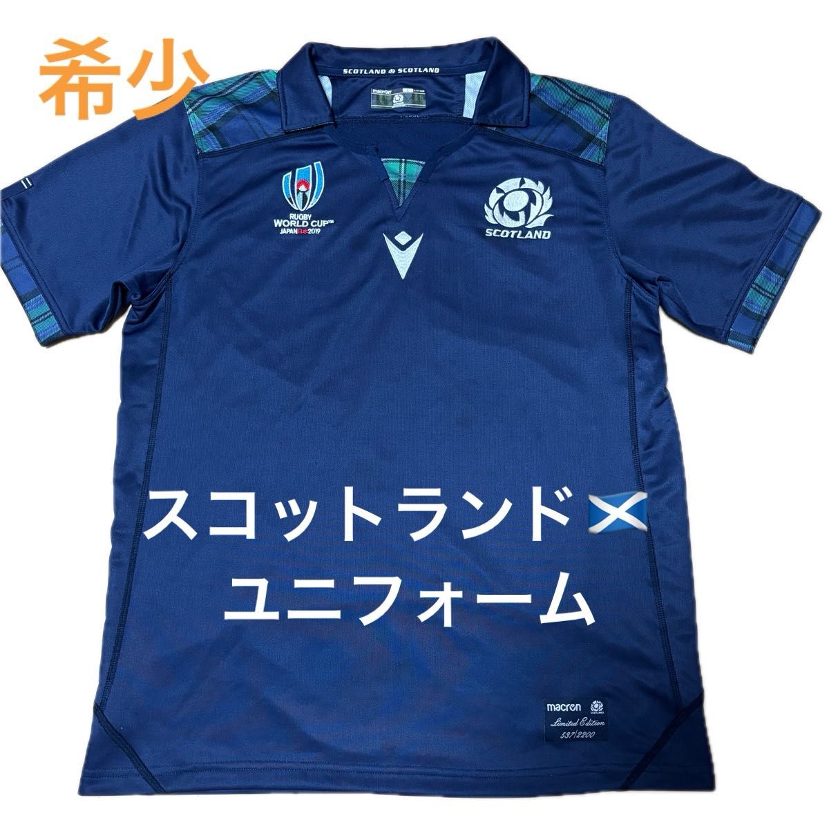 マクロン ラグビースコットランド代表 ワールドカップポロシャツ 希少】ラグビー スコットランド 代表 RWC ワールドカップ 2019
