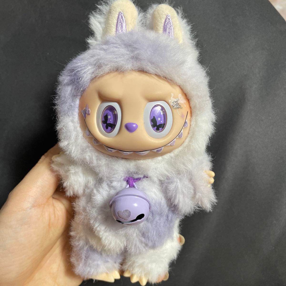 海外限定 ジモモ ぬいぐるみ zimomo パープル 紫 海外限定)ZIMOMO ジモモ ふわふわぬいぐるみ LABUBU パープル