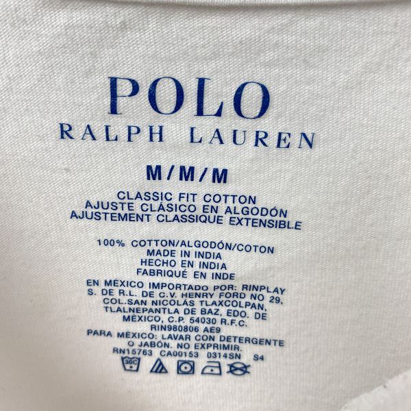 ポロラルフローレン クルーネック コットン 半袖Tシャツ (M) 白 POLO RALPH LAUREN_画像7