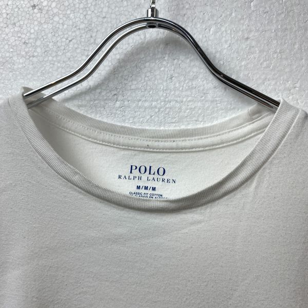 ポロラルフローレン クルーネック コットン 半袖Tシャツ (M) 白 POLO RALPH LAUREN_画像6