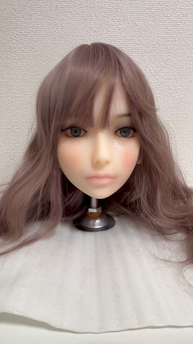 等身大 カスタムドール 薄紫色ウエーブヘア