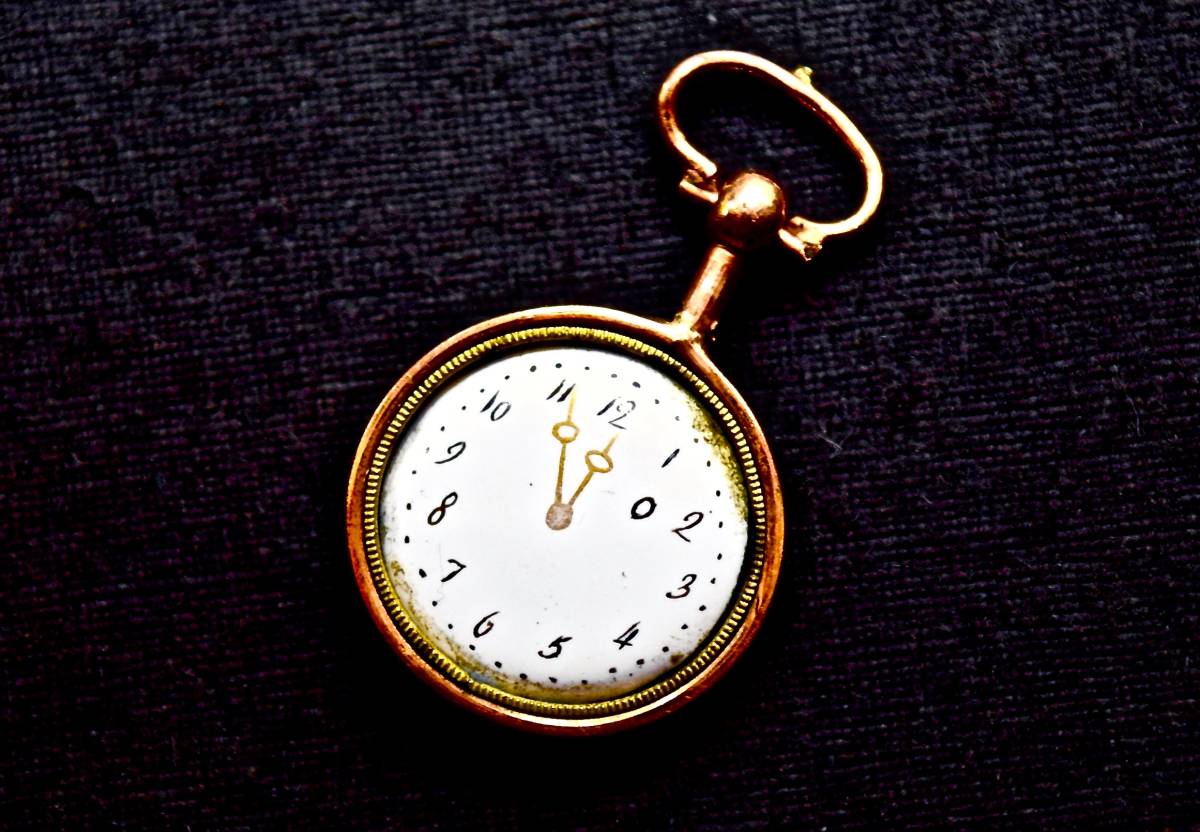 1890年 フランス 懐中時計フォブ rゴールド金 極稀良品 チェーン 鎖 ペンダント ブレスレット ネックレス チャーム VICTORIAN アンティーク_画像1