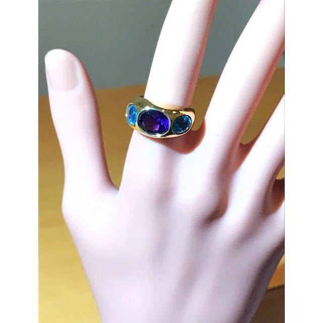 ☆K18 アメジスト&トパーズリング☆ | noonanwaste.com