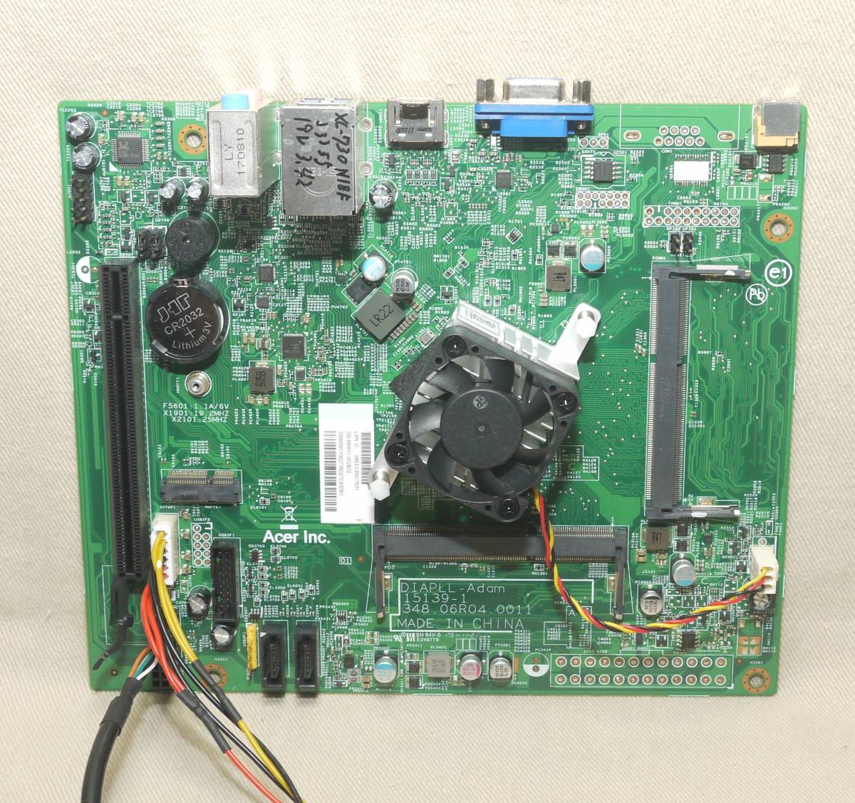 Celeron J3355　オンボードCPU 小型マザー acアダプター駆動　　PCIEX16　Acer　Aspire XC-730_画像1