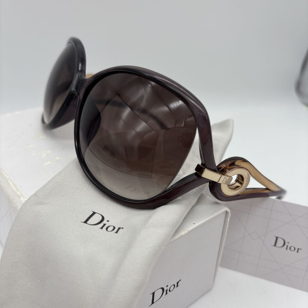 Christian Dior サングラス ブラウン ケース付き 入手困難 ChristianDior DIORVOLUTE2F hyde 着用sunglasses