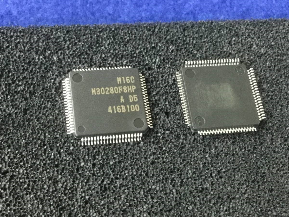 M30280F8HP#D5 【即決即送】 16-Bit ルネサスマイコン [418Br/238045] RENESAS 16-Bit Single Chip MPU M30280　２個セット_画像1