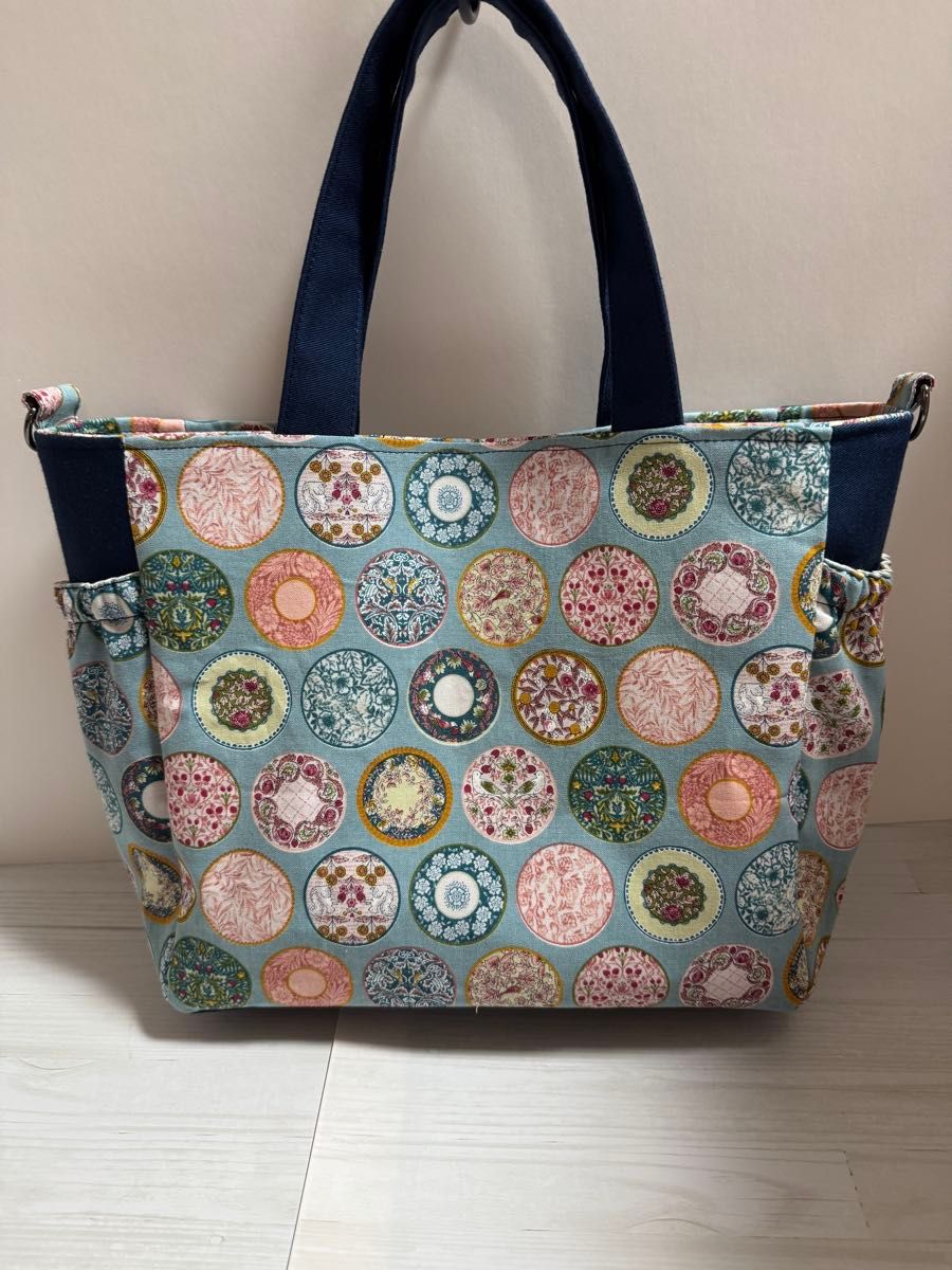 ハンドメイド ♡両サイドポケットトートバッグ ハンドメイド サイドポケット付き トートバッグ|Yahoo!フリマ