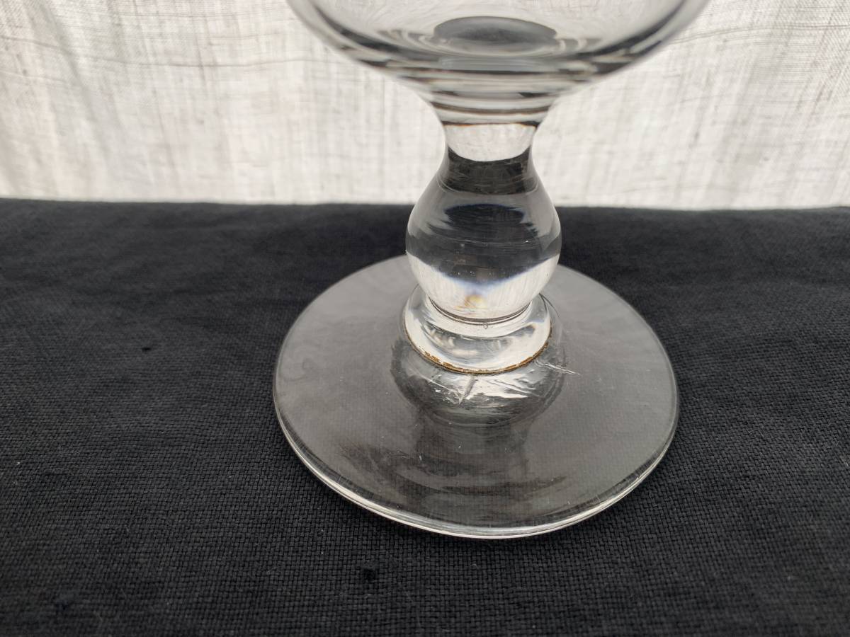 フランス 19世紀後期 おおらかな成型 ステム グラス ビストロ グラス ワイン ゴブレット 西洋 美術 骨董 アンティーク 3_画像6
