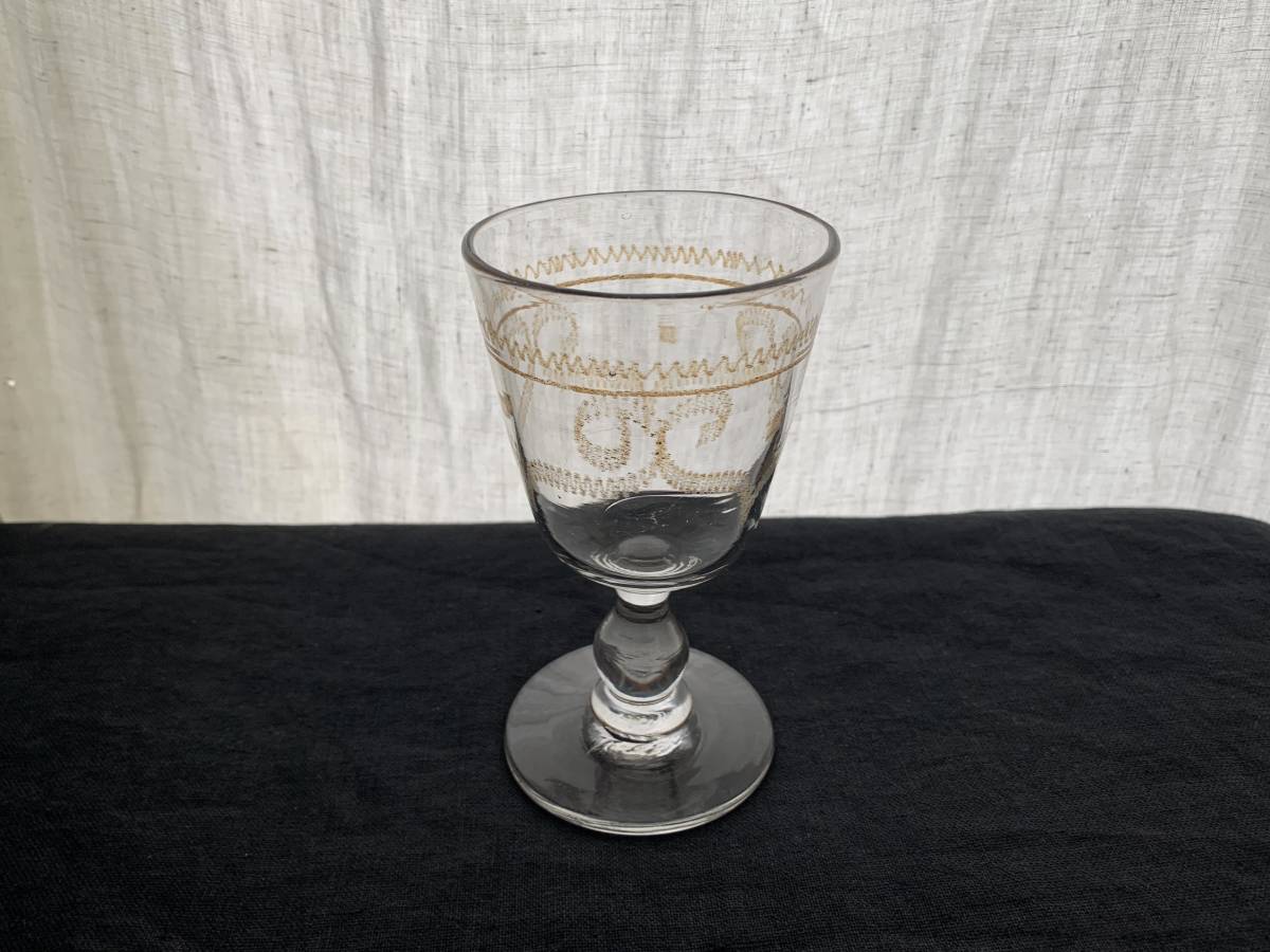 フランス 19世紀後期 おおらかな成型 ステム グラス ビストロ グラス ワイン ゴブレット 西洋 美術 骨董 アンティーク 3_画像1
