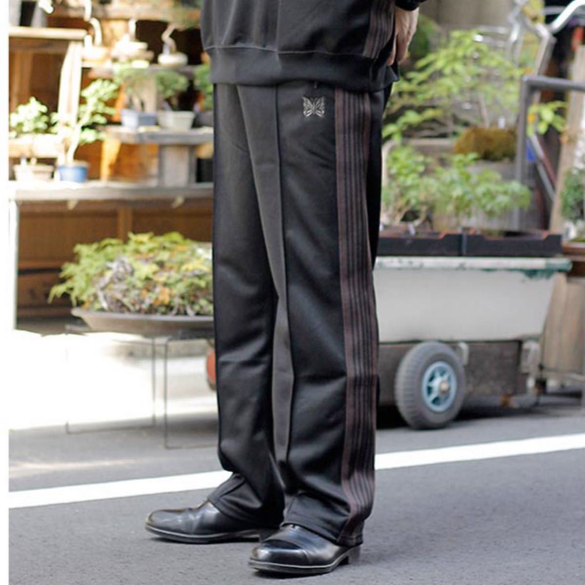 Needles トラックパンツ ストレート needles 24aw トラックパンツ ストレート ブラック ブラウン M