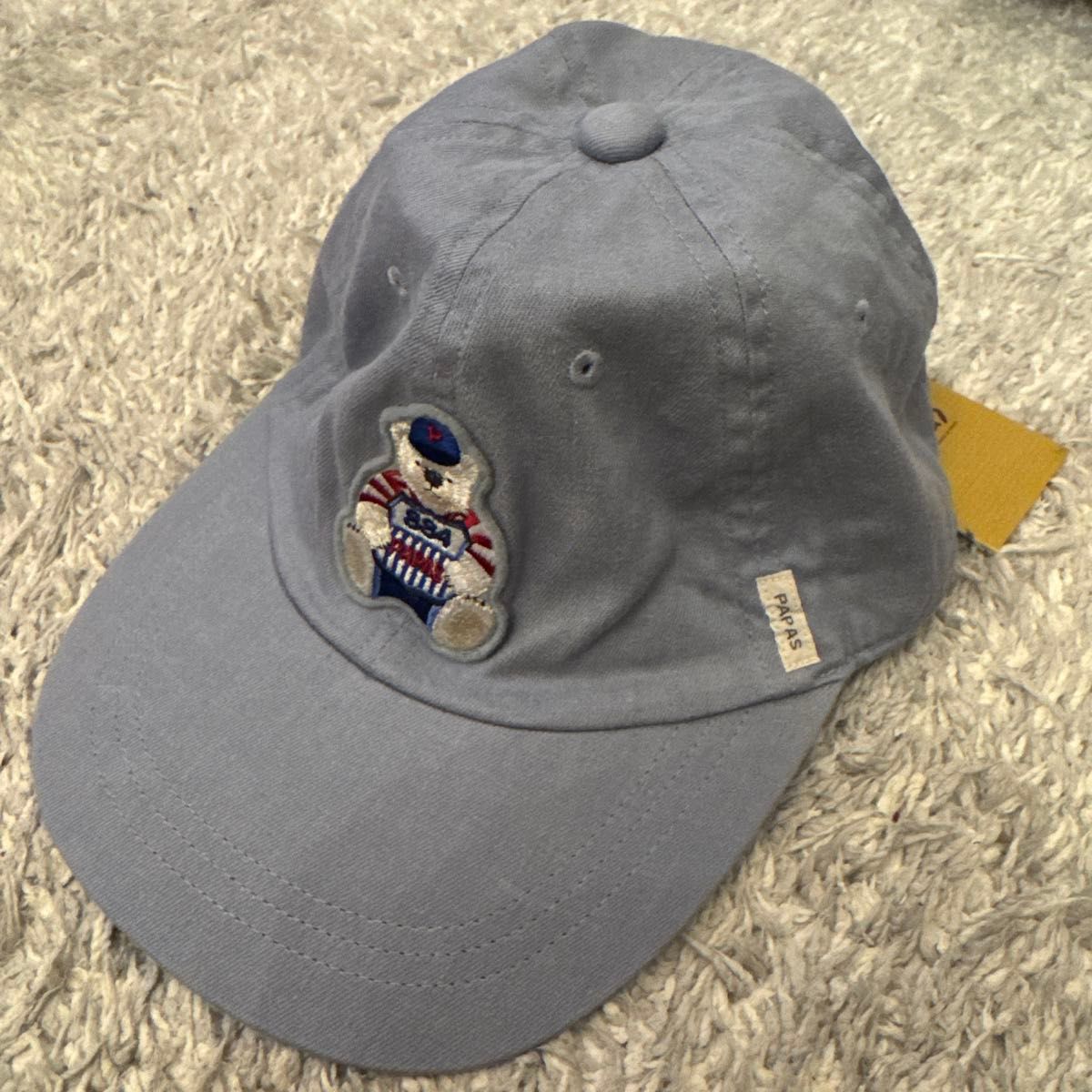 PAPAS パパス キャップ 帽子 メンズ ブルー テディベア 新品未使用 PAPAS パパス キャップ 帽子 メンズ ブルー テディベア 新品未