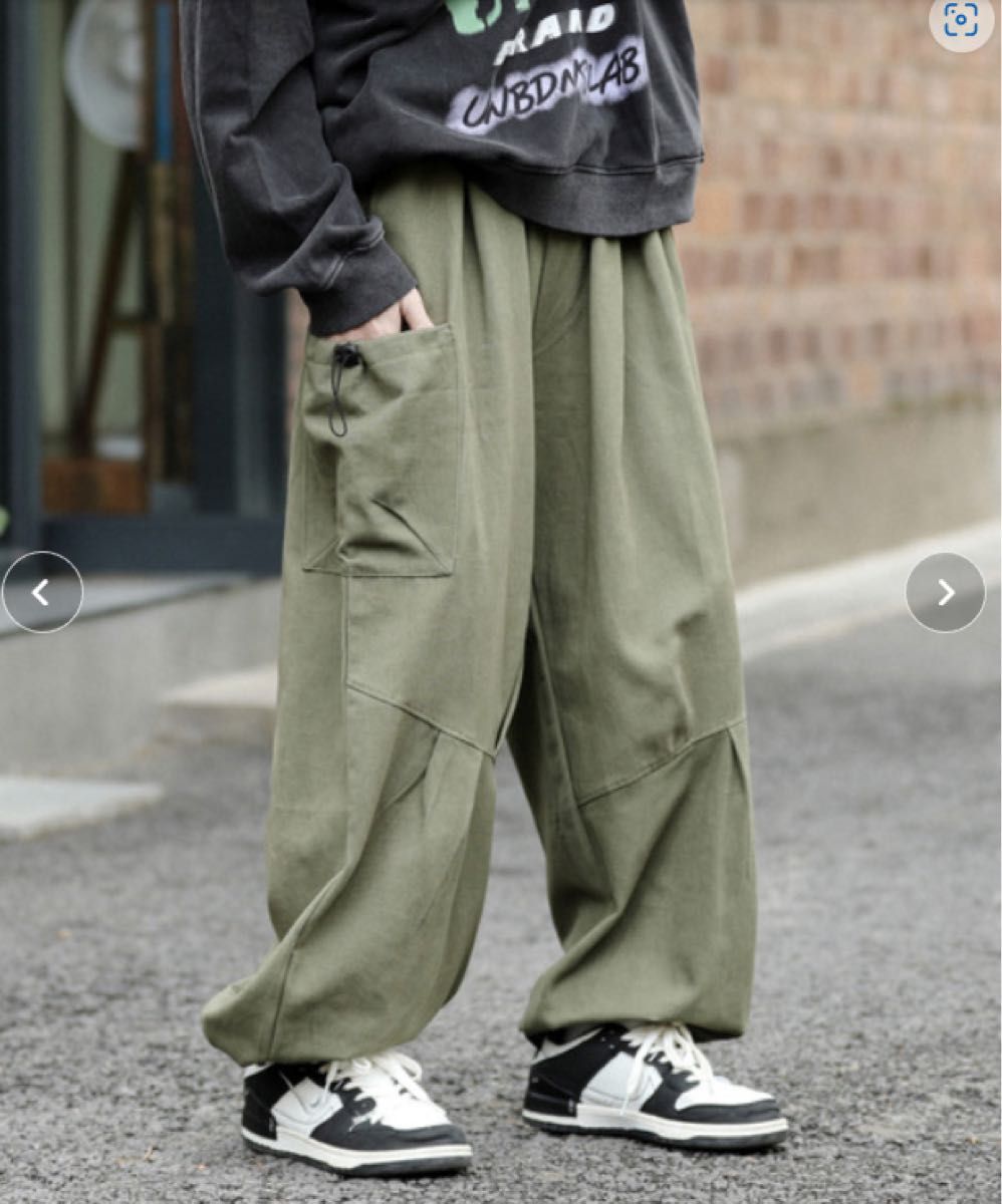 ArguE CulturE バルーンカーゴパンツ パラシュート ストリート バルーンシルエット サイドポケット ワイド パラシュート カーゴ