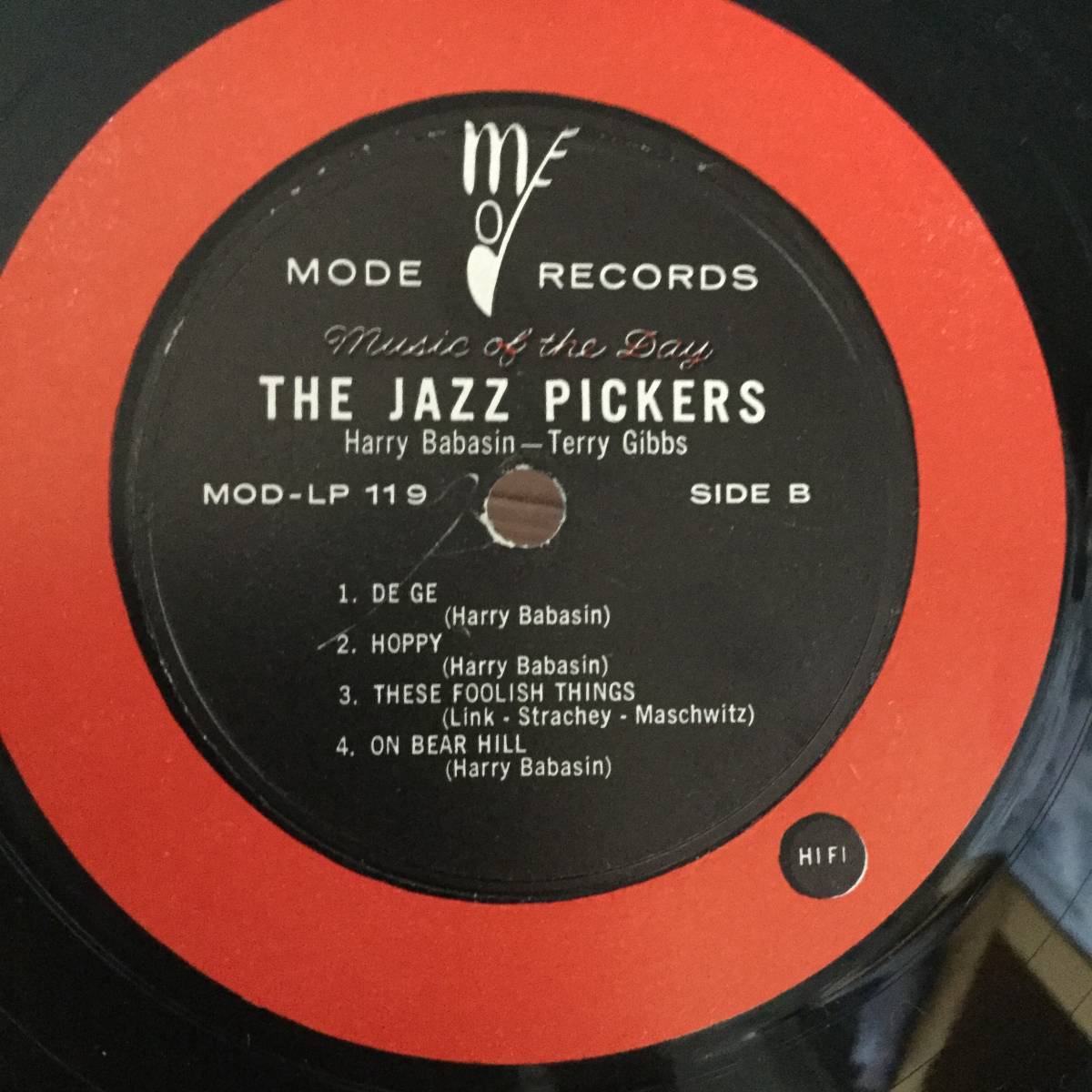 Mode【 MOD 119 : Harry Babasin And The Jazz Pickers 】DG_画像3