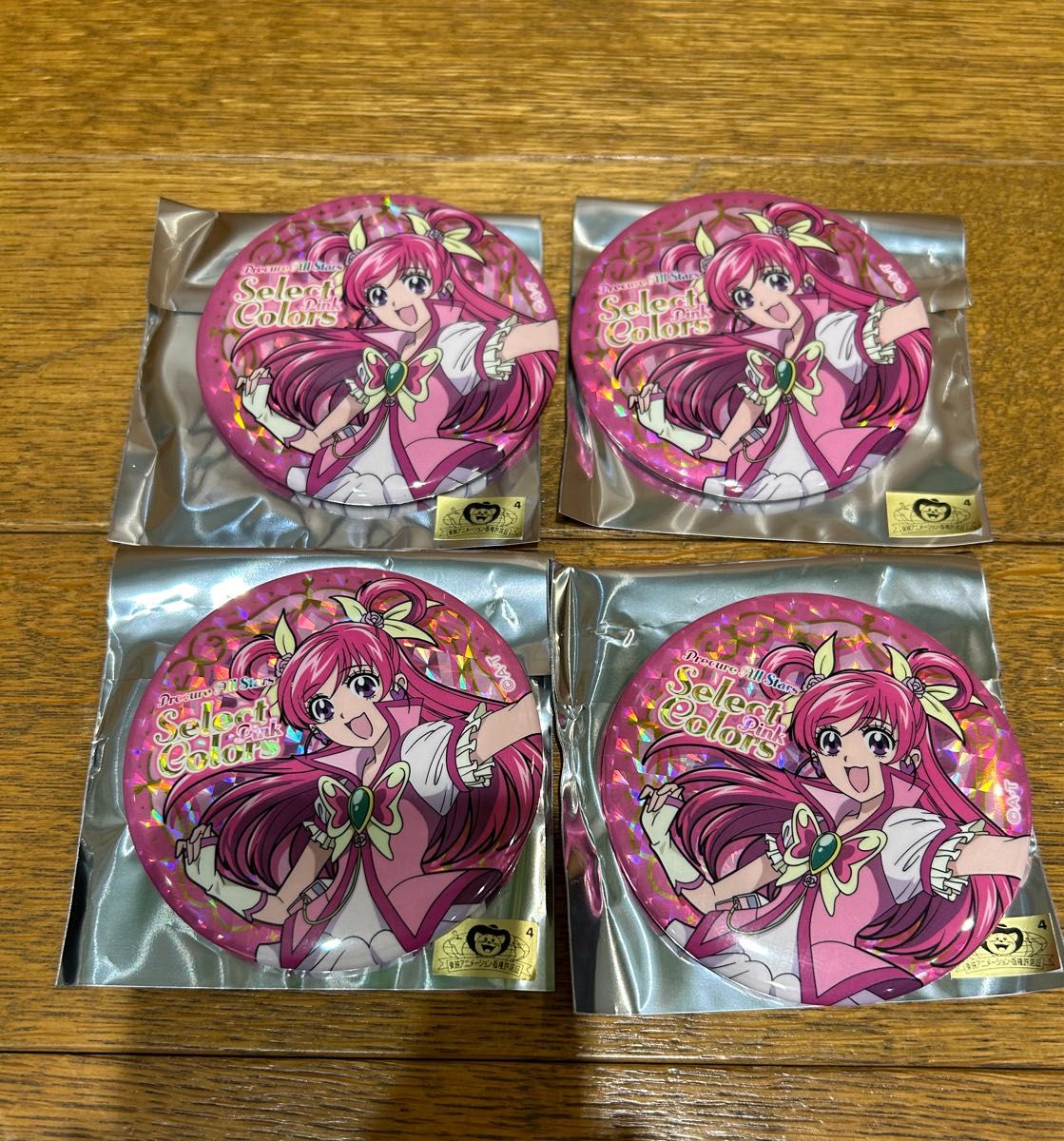 プリキュア select colors ホログラム 缶バッジ ドリーム 4個 プリキュア select colors ホログラム 缶バッジ ドリーム 4個