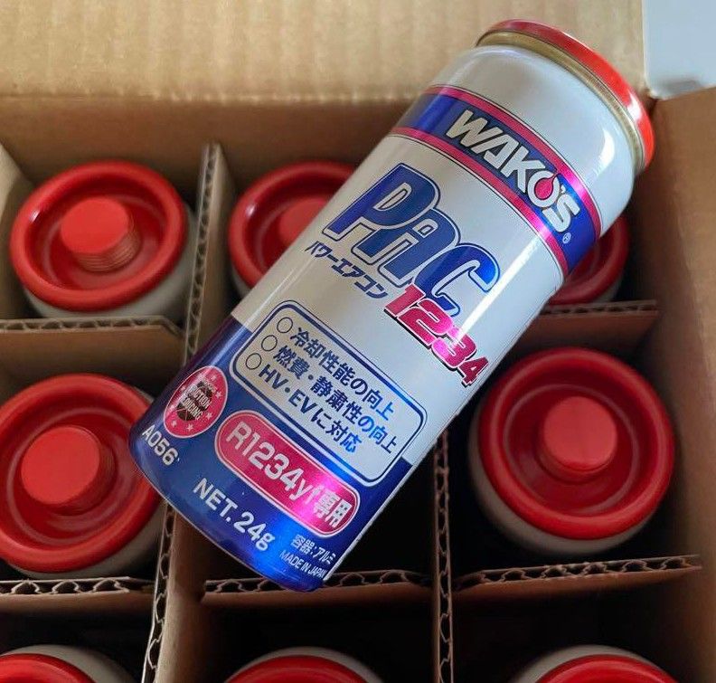 R1234yf用 ワコーズ パワーエアコン 施工ステッカー付き ワコーズ WAKO'S パワーエアコン1234 PAC1234 A056 1本 シール