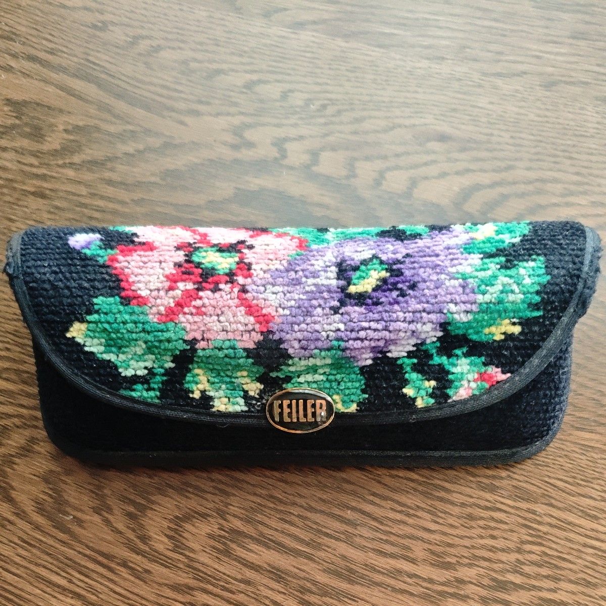 FEILER 花柄 メガネケース ネイビー FEILER メガネケース 花柄 刺繍|Yahoo!フリマ(旧PayPayフリマ)