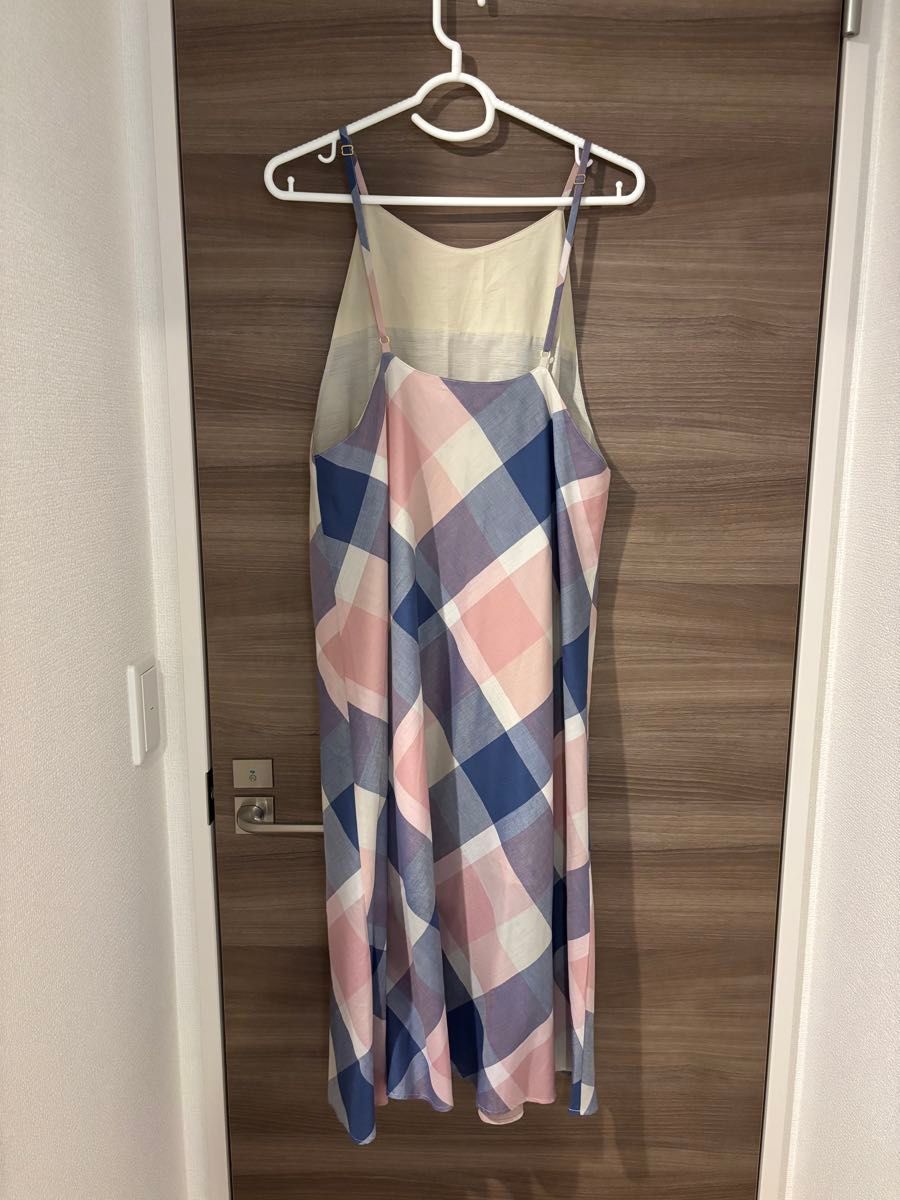 【極美品】ブルーレーベルクレストブリッジ ニットワンピース チェック 38 極美品 ブルーレーベルクレストブリッジ チェックワンピース 38